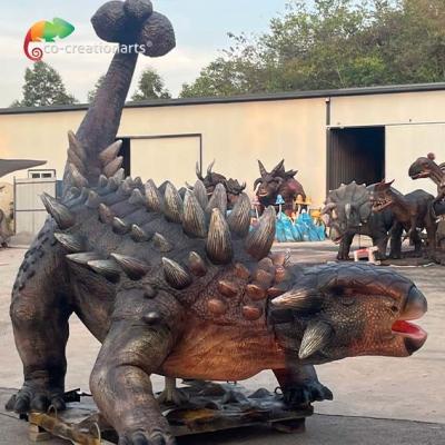 China Theme Park Life Size Animatronic Dinosaurs Ankylosaurus Realistic Dinosaur Model For Amusement Park for sale