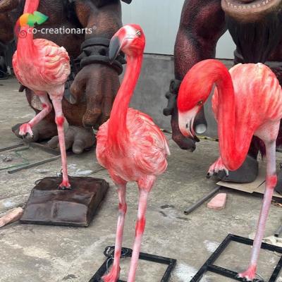 China CE Customise Fiberglass Animal Statues Flamingo for sale