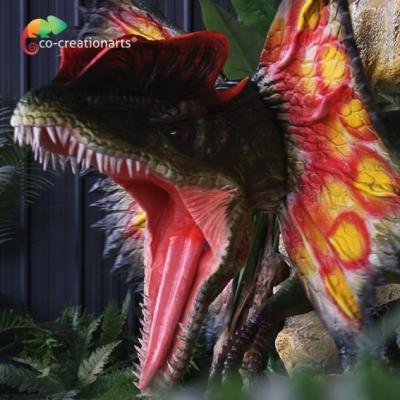 China Dinosaurios animatrónicos de tamaño natural para parque temático/museo/exposición con sonido rugido en venta