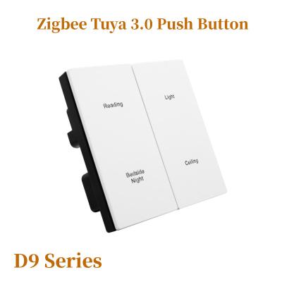 China Zigbee Tuya 3.0 Silver Color Aluminum Material Frame UK Standard for sale