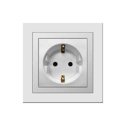 China Schuko Electrical Power Socket , Two Hole Plug Socket 86mm 4 conjoined for sale