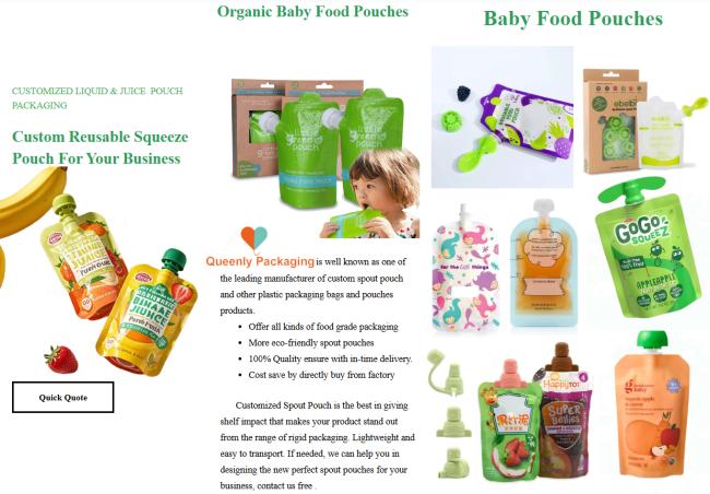 200ml Reusable Double Zipper Squeezable Baby Food Pouches Baby Food Packaging 0