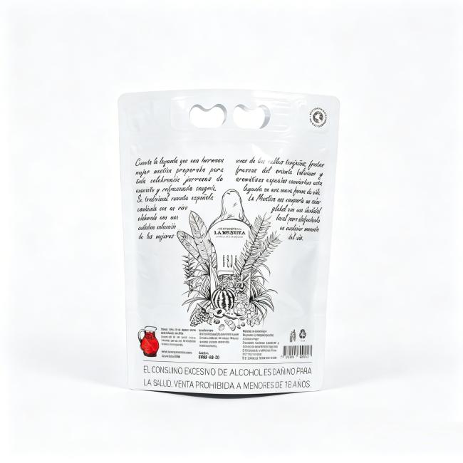 Back Side of Wine Bag With Tap Dispenser