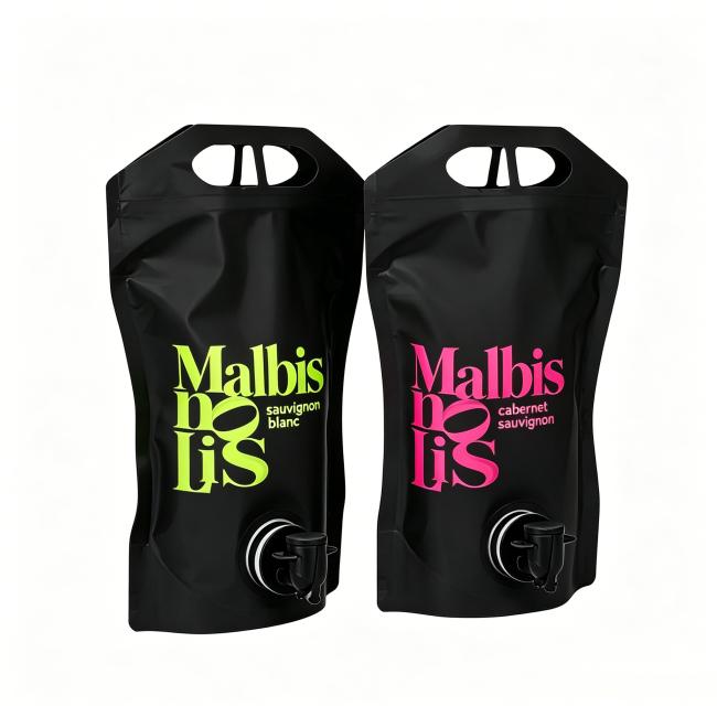 Custom Shape Tap Dispenser Beverage Pouches for Wine Juice