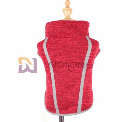 China Red Heather Sweatshirt Fleece Autumn Velcro Pet Coat For Dog for sale