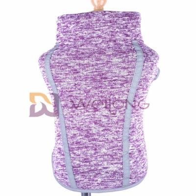 China Warp Fleece Lining Dog Anxiety Vest Jacket Purple Fleece Dog Coat for sale