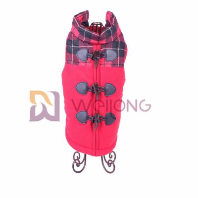 Chine Chien en cuir de boucles de klaxon de boeuf en bas du Velcro/du Faux de veste ouvrant les manteaux chauds de chien à vendre