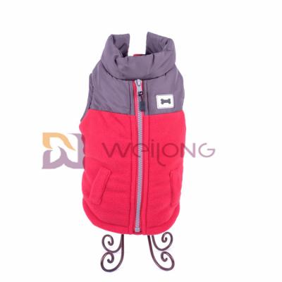 China Polar Fleece Waterproof Windproof Turtleneck Pet Jacket Faux Zipper Dog Jacket for sale