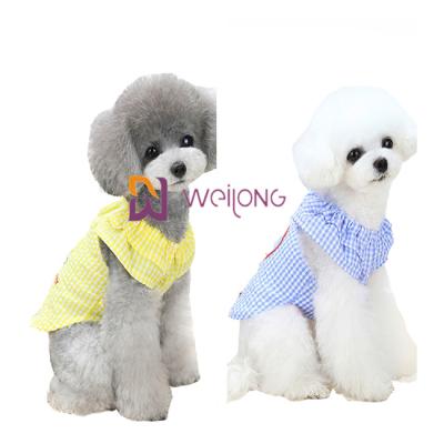 China Rubber Printing Color Summer Seersucker Dog Puppy Dress XS S M L XL for sale