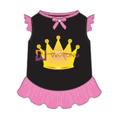 China Glitter Print Crown Skirt Pet Dress Customization BSCI / WMT Pet Skirt for sale