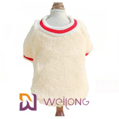 China Rib Knit Short Sleeve Pet T Shirt Keep Warm Soft Sherpa T Shirt For Dog for sale