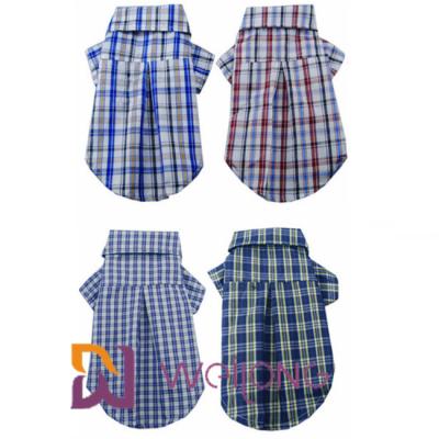 China Pet Clothes Cotton Plaid Dog Shirts For Medium Dogs ISO9001 for sale
