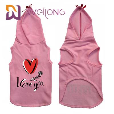 China CVC Cotton Sweatshirt Fleece Keep Warm Pink Pet Hoodie Dogs / Cats for sale