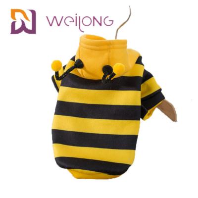 China Apis Florea Pet Clothing Strip Bee Funny Costume Dog Hoodie Clothes for sale
