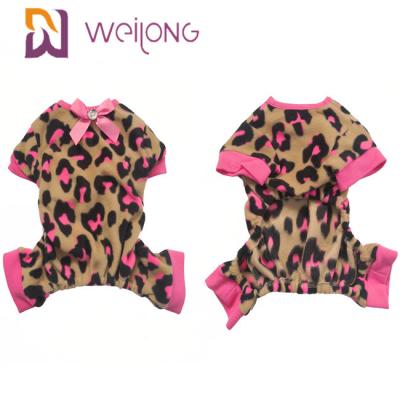 China Customizable Pattern Bow Pet Pajamas Pet Clothing Warmth Cute Dog Pajamas for sale