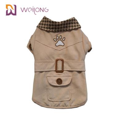 China Embroider Windbreaker Poly Suede Dog Coat Customized for Autumn / Winter for sale