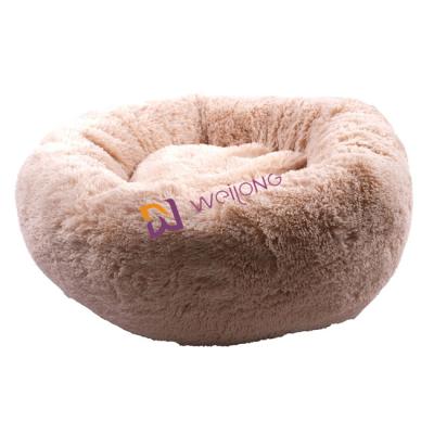 China Ansiedade redonda da cama do cão do luxuoso da filhós cama luxuosa macia de acalmação acolhedor do animal de estimação da anti à venda