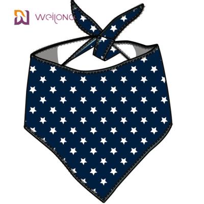 China Unique Shape Adjustable Fit Pet Bandana Premium Durable Fabric Stars Stripes designer dog bandanas for sale