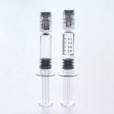 China Transparent Luer Lock Prefilled Glass Syringe 1cc for sale