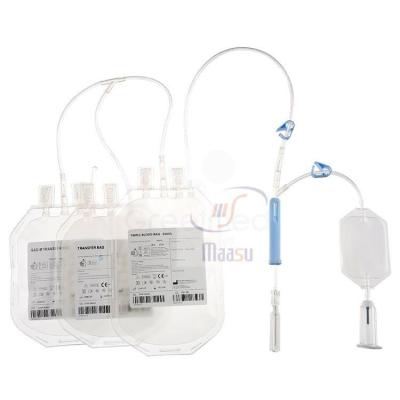China Medical Blood Collection Bags , Transparent Empty Triple Blood Bag for sale