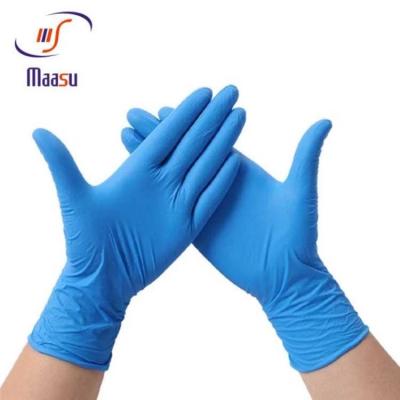 China Guantes quirúrgicos del látex azul del OEM, guantes disponibles del examen médico del látex en venta