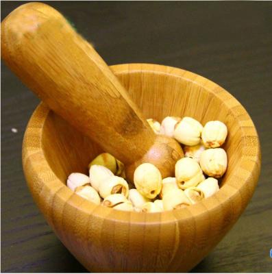 China Bamboo Mortar And Pestle Wooden Mortar for sale