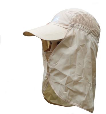 China Outdoor Sun Protective Quick Dry Hat Fishing Hiking Mosquito Detachable Cap for sale