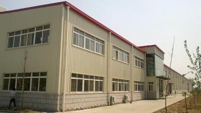 China Cuadro de portales de edificios comerciales prefabricados con sección H de acero en venta