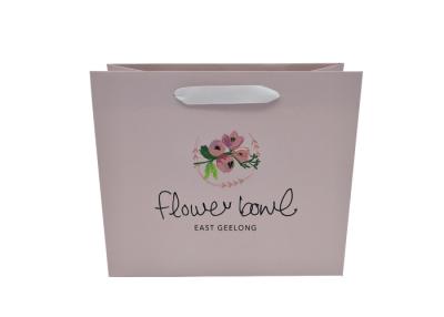 China Elegant  flower Style Custom Printed Personalised Paper Gift Bags with Handles for sale