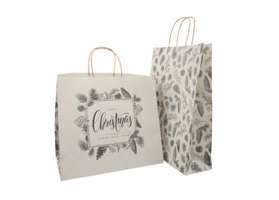 China Plain Pretty Christmas Gift Bags Silver Foil Stamping Glossy Lamination for sale