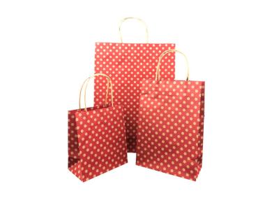 China Red Thick Luxury Christmas Packaging / Mini Christmas Gift Bags Spot Printing for sale