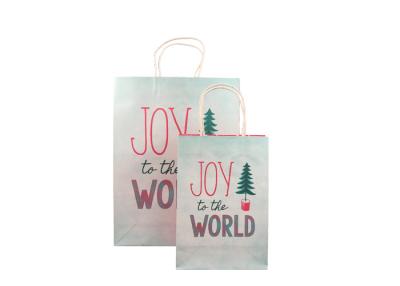 China Fancy Decorative Printed Tiny Christmas Gift Bags Customized Logo Printing for sale