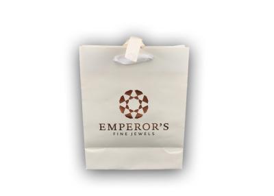 China Recyclable Present Paper Bag , Extra Large White Gift Bags Hot Stamp Logo for sale