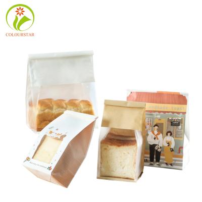 China O pão de empacotamento da padaria reciclável de 120gsm FSC ensaca CMYK com janela à venda