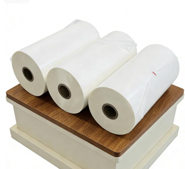 Industrial packaging of laminating film rolls for shipping