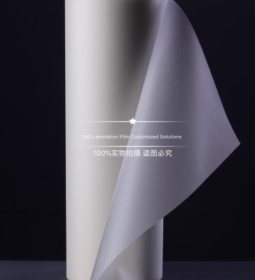 China 105um Silver BOPP Thermal Lamination Glitter Film Roll Core Dimension 3 Inch for sale