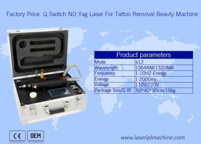 China Beleza do Nd Yag do interruptor da máquina mini Q da remoção da tatuagem do laser da mala de viagem 532nm à venda
