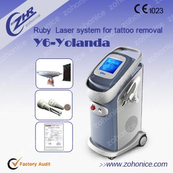 China Vertical Laser Tattoo Removal Machine Removal Pigment Plaque , High Energy for sale