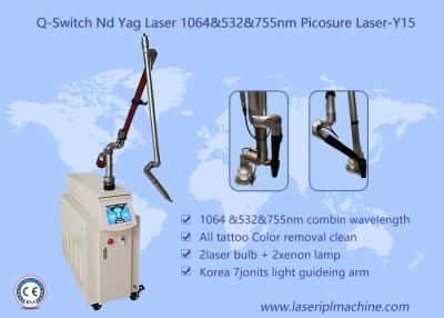 China Q comuta a remoção 532/755/1064nm da tatuagem do laser de picosecond da remoção do pigmento da remoção do ponto do ND YAG à venda