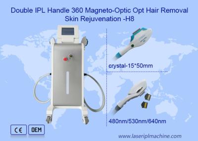 China Vertical SHR Hair Removal Machine 510-1200nm Wavelength Manual Training for sale