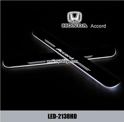 China Sell auto accessory LED light car door sill scuff plate for Honda Accord for sale