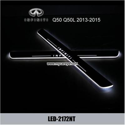 China Sell Infiniti Q50 Q50L car moving floor lights LED door scuff plate light for sale