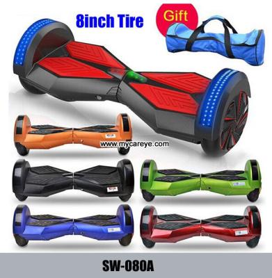 China 8inch Smart Balance Wheel 2 Wheel Electric Standing Scooter Bluetooth Music LED Speaker for sale