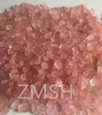 China Rojo melocotón Piedra gemma sintética sin procesar con dureza de Mohs 9 Personalización para joyas en venta