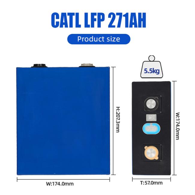 CATL 271AH LiFePO4 battery cell front view