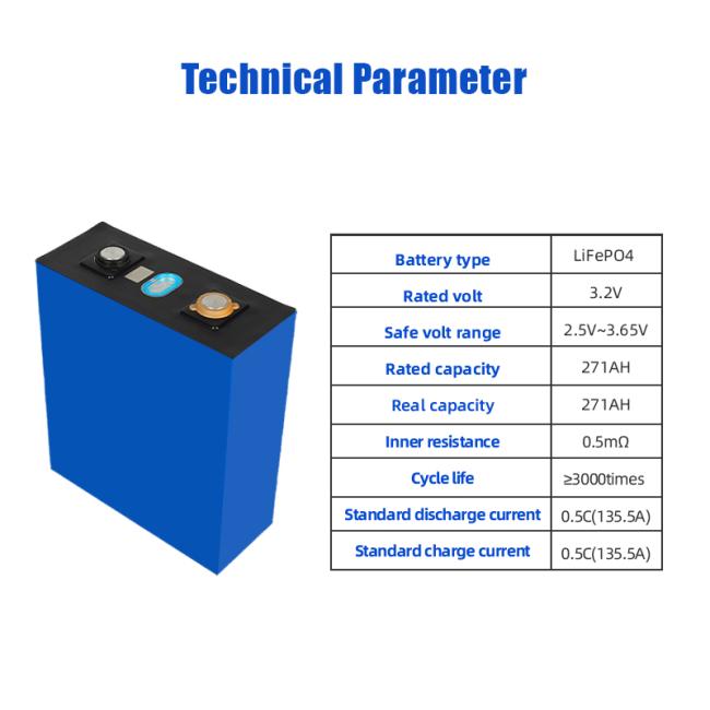 CATL 271AH LiFePO4 battery cell side view