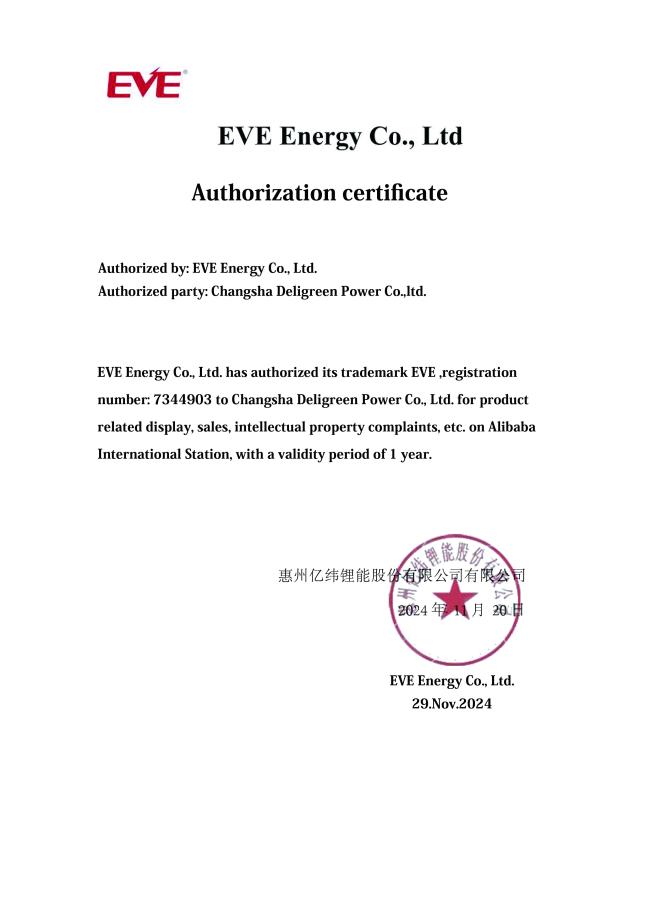 EVE Battery Cell product range