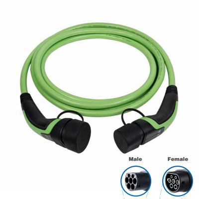 China IP55 250V Green EV mennekes type 2 charging cable for sale