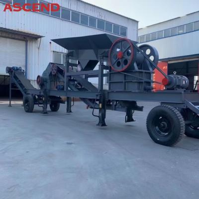China Electric Motor Mobile Crushing Equipment PE 500x750 Quarry Granite Jaw Crusher For Golding Mining for sale