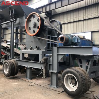 China 20 50 100 Ton Per Hour Mining Crusher Machine Mobile Diesel Engine Jaw Crusher Plant for sale